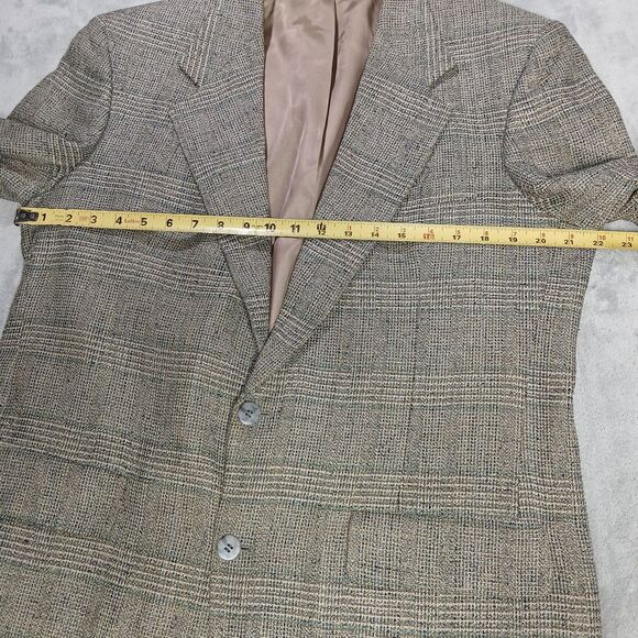 Bill Blass Mens Silk Blazer (Fits 44R) Classic USA Made Vintage 80s Sport Coat - Picture 7 of 11
